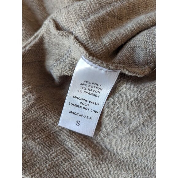 Long Open-Front Olive Green Duster Cardigan Sweater Small - Picture 4 of 4